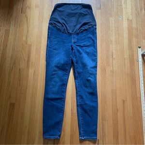 J Crew Jeans Womens 28 Blue Over Belly Band Stretch Skinny Maternity Dark Wash